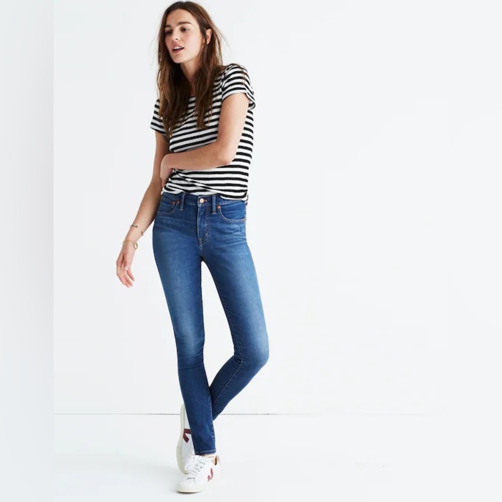 Madewell Women's 9IN High Rise Skinny Medium Wash Jeans Size 26S - Picture 2 of 8